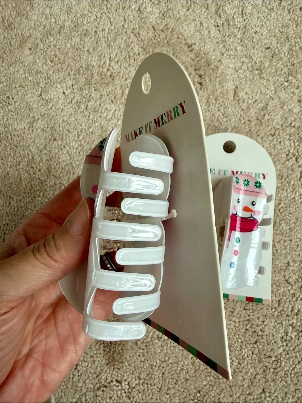 New Snowman Hair Clips